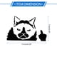 thumbnail image 4 of Calcomanía Reflectante de Parachoques Única de Gato Descontento Cuadrada Negra, Sticker Reflectante para Coche, Decoración Personalizada para Cuerpo, Puerta o Ventana del Vehículo, 4 of 7