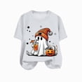 thumbnail image 4 of TOWED22 Women Fall Halloween Shirt Novelty Spooky Coffee Print Graphic Tees Pumpkin Thanksgiving Tops(White,L), 4 of 4