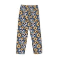 thumbnail image 3 of Haiem Skull daisy yellow blue Men's Pajama Pants Ultra Lightweight Pjs Bottoms Sleepwear Bottom Pants With Pocket Drawstring-Small, 3 of 7