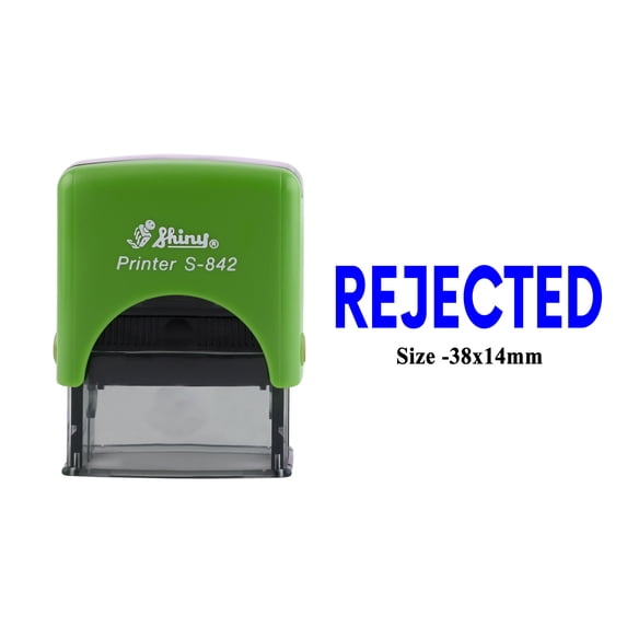 eloria-décor Rejected Blue Ink Self Inking Rubber Stamp Office & Commercial Use Office Stationary, DESIGN05