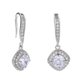 thumbnail image 1 of Pendientes de perlas de plata 925 para mujer Pendientes colgantes chapados en oro de moda Suaves para la piel sensible Pendientes de boda Joyas para novias, 1 of 7