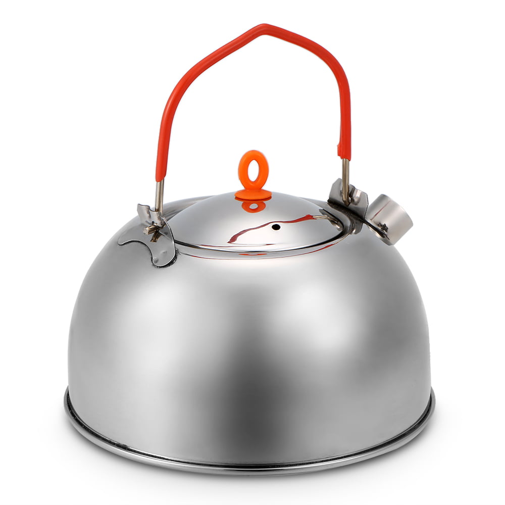 0.6L Camping Tea Kettle Stainless Steel Outdoor Portable Water Coffee Pot Teapot 