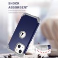thumbnail image 5 of Dteck Case for Apple iPhone 13 mini 5.4-inch,Shockproof Rubber Case 3-Layer Protection Armor Hybrid Hard Phone Back Cover for iPhone 13 mini,Darkblue, 5 of 6