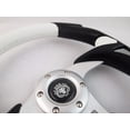 thumbnail image 4 of YAMAHA GOLF CART & POLARIS RHINO WHITE steering wheel W/ Chrome Adapter 3 spoke", 4 of 5