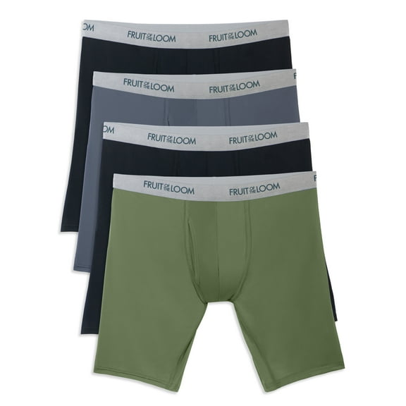 Men’s EverLight Long Leg Assorted Boxer Briefs,3 1 Bonus Pack