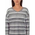 thumbnail image 5 of Nautica Women's 2 Piece Cozy Fleece Pajama Sleepwear Set (Gray Fairisle,L), 5 of 9