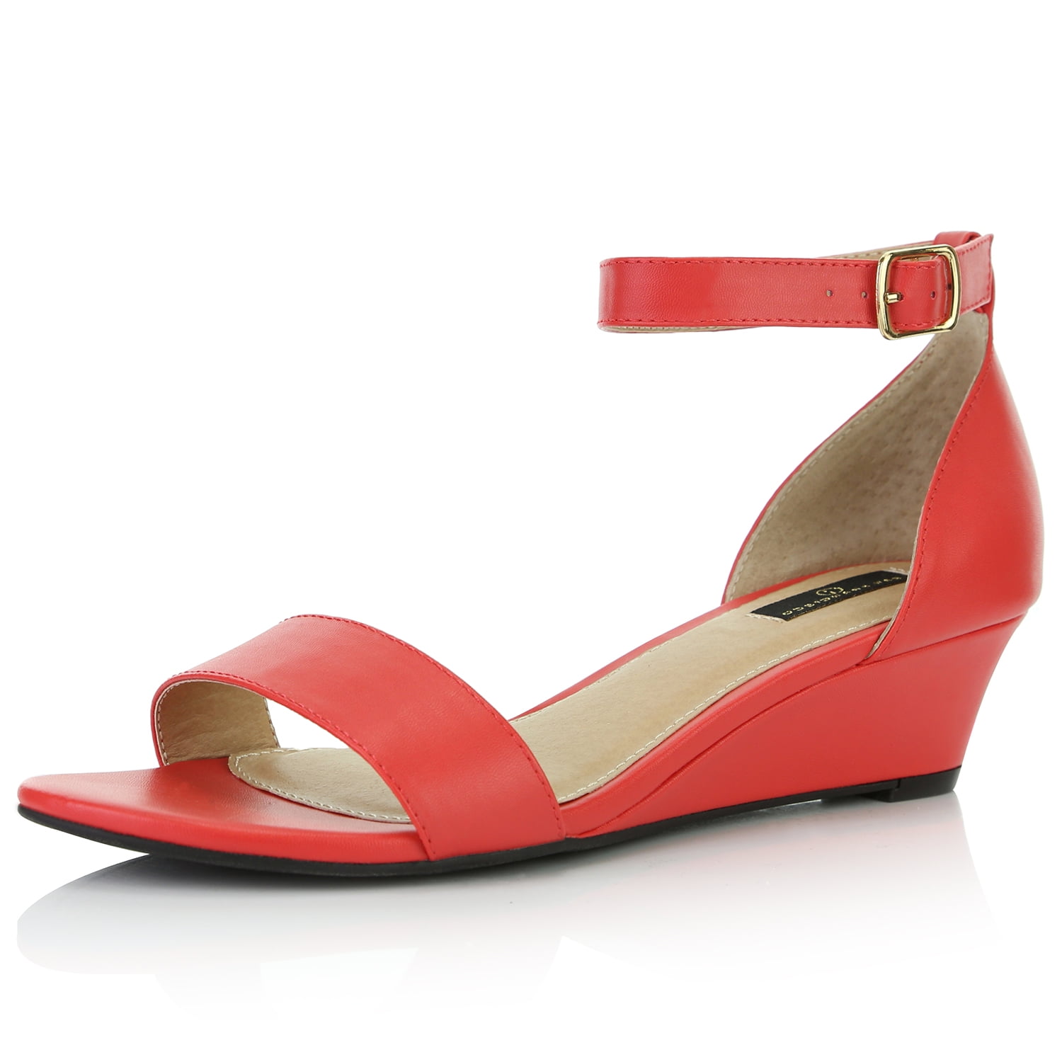 red low wedges