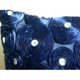 thumbnail image 2 of Funda de almohada decorativa azul marino, moderna funda de almohada con diseño floral, 30 x 30 cm (12 x 12 pulgadas), cuadrada de seda artística, lazo rosa azul marino - Navy Paradise, 2 of 6