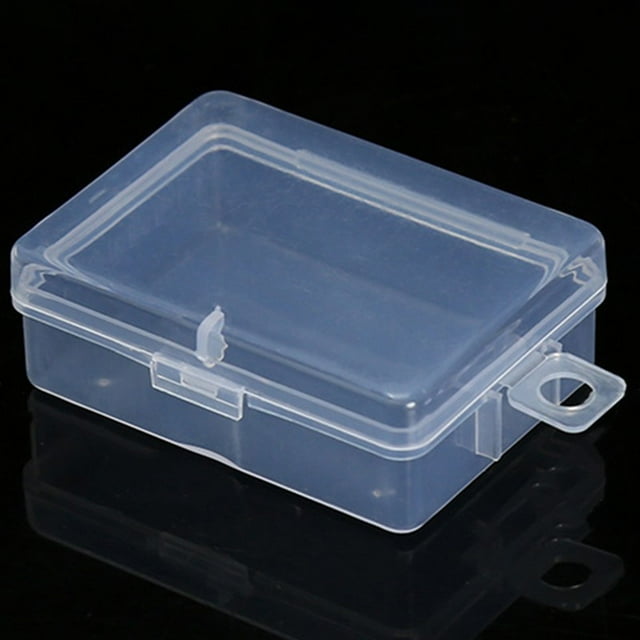Plastic Storage Box Jewelry Bead Gadget Container Portable Table Organizer Clear