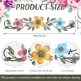 thumbnail image 2 of norband Metal Flower Wall Decor Vintage Spring Metal Flower Wrought Iron Scroll Sculpture 15.7''x3.7'' Farmhouse Leaf Wall Decor with Nails for Summer Bedroom Kitchen Indoor Outdoor(Bright Color), 2 of 12