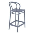 thumbnail image 2 of Compamia Victor Tabouret de Comptoir Contemporain en Résine pour Intérieur et Extérieur - Ensemble de 1, Gris Foncé, 2 of 5