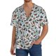 thumbnail image 1 of Balery Mallard Ducks Wild Birds1 Camisa Casual de Manga Corta con Botones para Hombre, Texturizada, Estilo Cubano, para Playa, Verano-Large, 1 of 5