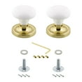 thumbnail image 4 of Nostalgic Warehouse Clawhi_Dp_Nk Vintage White Porcelain Dummy Door Knob Set - Bronze, 4 of 7