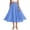 Blue, variant on Linen Skirts for Women A Line Elastic Waisted Pleated Midi Skirts Casual Solid Color Comfy Breathable Trendy Skirts