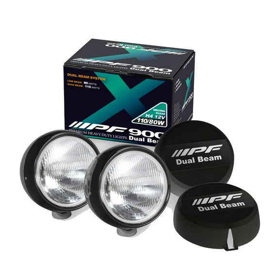 ARB 4x4 Accessories 900DB IPF Dual Beam Auxiliary Light Kit; Includes 2 H4 Bulbs; 80 Watt Low; 110 Watt High Beam; Bolt On;