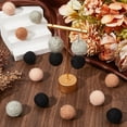 thumbnail image 3 of 40Pcs 4 Colors Handmade Wool Ball Felt Pom Poms Bulk 20mm Brown Natural Soft Round Shape Garland Felting Ornaments Small Pompoms for DIY Crafting Home Party Drawstring Decorations Supplies, 3 of 4