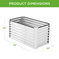 thumbnail image 4 of Best Choice Products 4x2x2ft Outdoor Metal Raised Garden Bed for Vegetables Flowers Herbs - White, 4 of 9