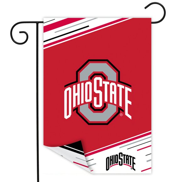 Ohio State University NCAA Licensed Double-Sided Garden Flag 12"" x 18"" Briarwood Lane