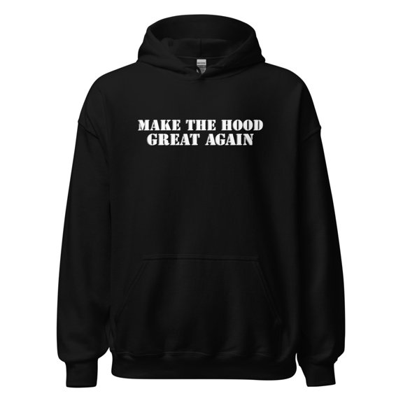 Make the hood great again, MAGA 2024 Trump Patriotic Unisex Hoodie (Black, S)