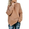 thumbnail image 2 of Aloohaidyvio Sweaters for Women,Womens Casualsolid Color Casual Thick Line Long Sleeve Turtleneck Sweater, 2 of 5