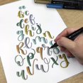 thumbnail image 5 of Zebra Lettering & Color Incluye 7 plumones brush metálicos y 5 plumas fuente Z fountain Pen + Lapicera De Regalo, 5 of 5