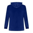 thumbnail image 5 of Taqqpue Girl's Velvet Hoodie Casual Solid Color Oversized Pullover Tops Loose Fit Sports Hooded Blouse Comfy Soft Long Sleeve Hooded Sweatshirt with Pockets for Kids 4-15Y, 5 of 6