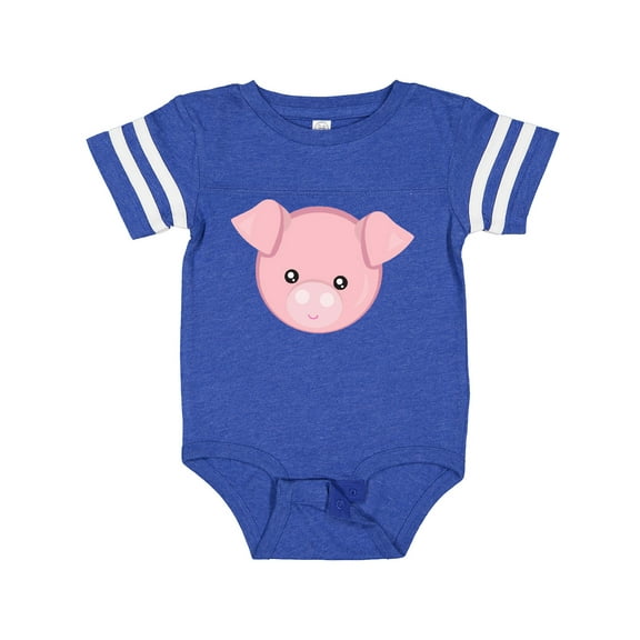 Inktastic Cute Pig, Little Pig, Pig Head, Pink Pig Boys or Girls Baby Bodysuit