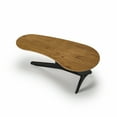 thumbnail image 7 of Camaflexi Mid Century Coffee Table, Solid Pine Wood Living Room Coffee Table, Black Base, Mocha Top, 7 of 7