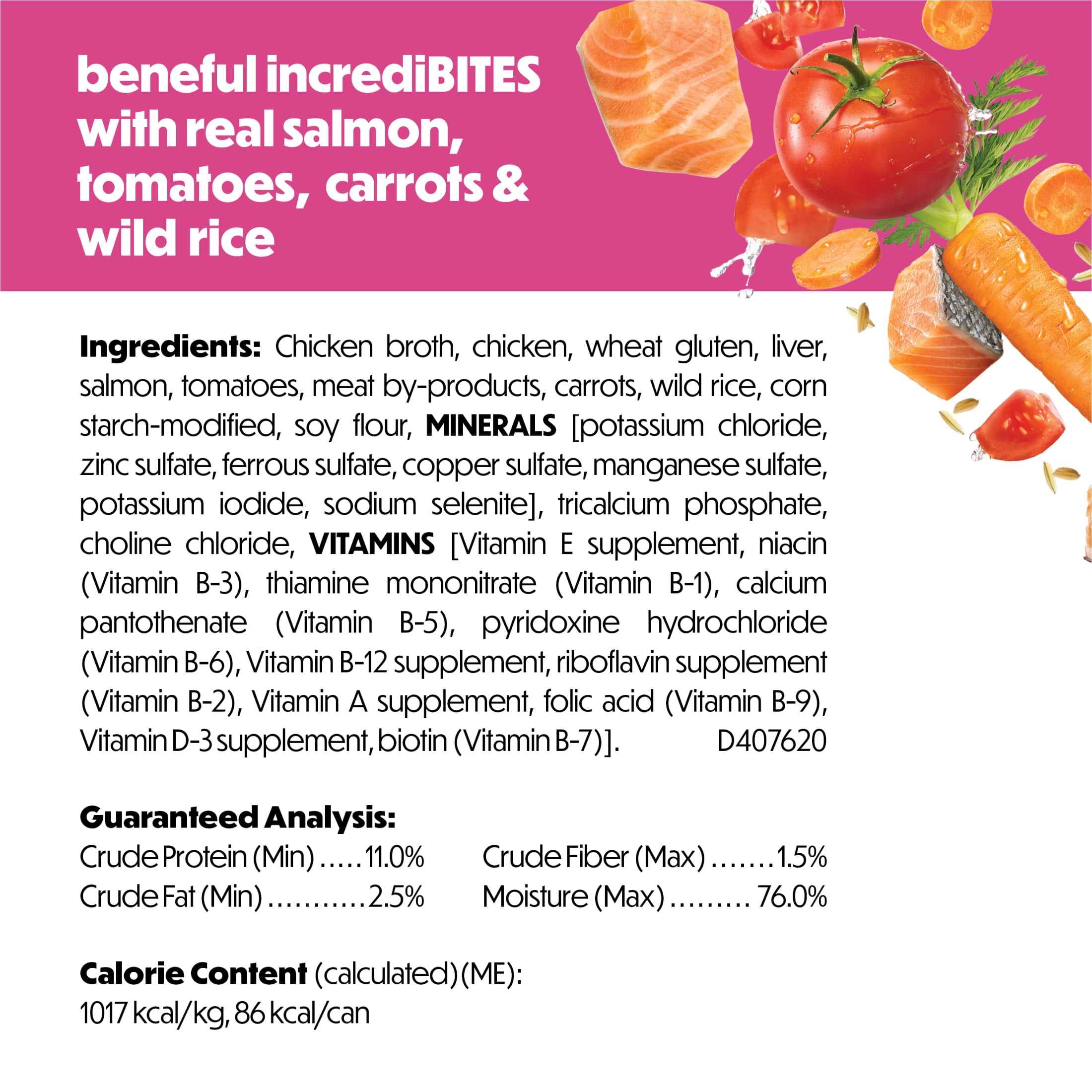 Purina Beneful Small Breed Wet Dog Food in Gravy, IncrediBites with Real Salmon, Rice & Vegetables, 3 oz Cans, 8 Pack