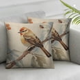 thumbnail image 2 of Nawypu Throw Pillow Covers Baby Sparrow Bird 2pcs Sofa Pillow Covers A Hand Watercolor Painted On White Background Of Cute Brown Baby Sparrow Bird Sitting On A Branch Cushion Cases, 2 of 6