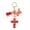 Red, variant on Resin Cross Keychain, Butterfly Resin Crosses Keyring for Women, Key Ring Accessories Bag Charms