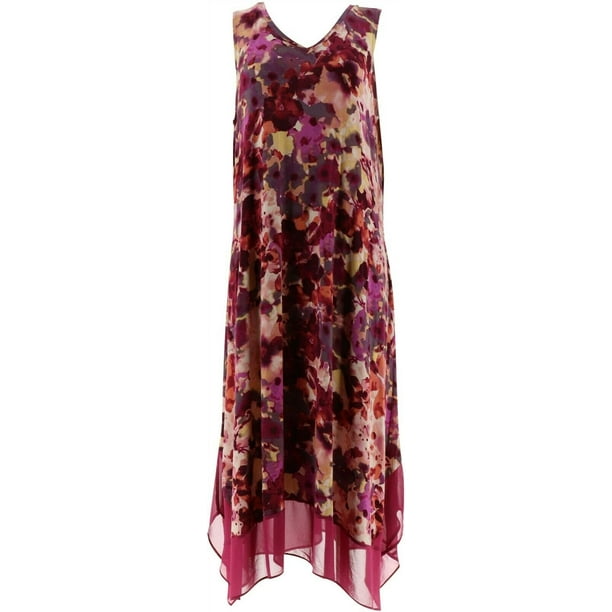 LOGO by Lori Goldstein LOGO Lori Goldstein Knit Maxi Dress Chiffon