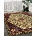 thumbnail image 3 of Ahgly Company Machine Washable Indoor Square Traditional Metallic Gold Area Rugs, 5' Square, 3 of 7