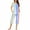 Blue, variant on Wancir Women Pajama Sets Two-Piece Nightwear Short Sleeve Sleepwear 1/4 Button Down Pj Lounge Sets with Long Pants