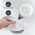thumbnail image 3 of Uxcell 3packs Shower Drain Hair Catcher Round and Convex Drain Strainer for Shower, White, 3 of 5