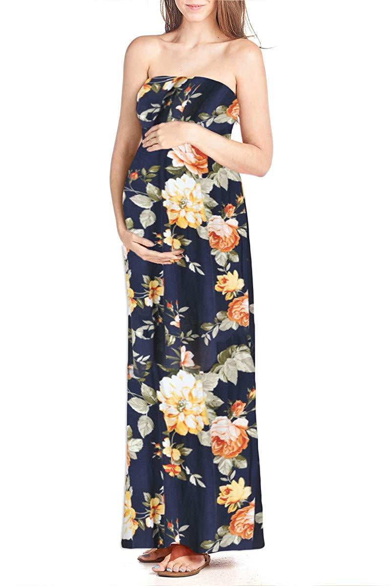 Beachcoco Tube Top Linen Maxi Dress