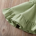 thumbnail image 7 of Toddler Baby Girls Corduroy Suspender Skirt Ruffle Hem Solid Color Sleeveless Strap Overall Dress, 7 of 7