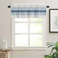 thumbnail image 3 of Grey Blue Stripes Valances for Windows Farmhouse Kitchen Curtains Valances Rod Pocket Valance Curtains for Kitchen Windows Country Modern Gradient Lines Art Window Valances for Bathroom 42"x18", 3 of 6