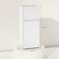 thumbnail image 4 of HOMCOM Small Fridge with Freezer, 4 Cu Ft Refrigerator with Shelves, White, 4 of 9