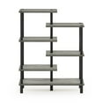 thumbnail image 3 of Furinno Turn-N-Tube 31.50"W X 11.61"D X 39.45"H 6-Shelf Decorative Shelves, French Oak Gray and Black, 3 of 4