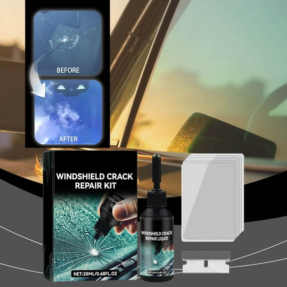 Windshield Crack Repair Kit, 2025 New Glass Cracks Gone Repair Kit, Premium Car Windshield Crack Repair Fluid for Automotive Windscreen Tool, Quick Fix Windshield & Glass Repair Tools