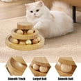 thumbnail image 5 of Cat Ball Track Toy, Kitty Toys Roller, 3-Level Ball Tower with Bamboo Spinning Balls, Interactive Cat Ball Tower Cat Toy, DIY Circle Track Fun Toy Cat Ball Toy for Kitten Mental Physical Exercise, 5 of 7