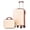 Beige, variant on 14"/20" 2 pcs/set in ABS Spinner Wheel Luggage, with Combination Lock,14" Cosmetic Case (Mint Green)