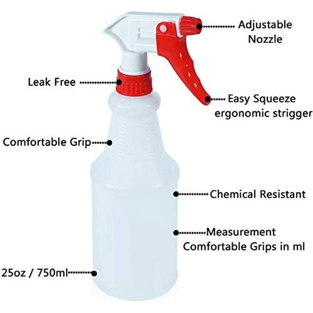 Pack Of 10 Plastic Replacement Trigger Sprayer Heavy Duty Leak Proof Mist  Water Bottle Spray Nozzle
