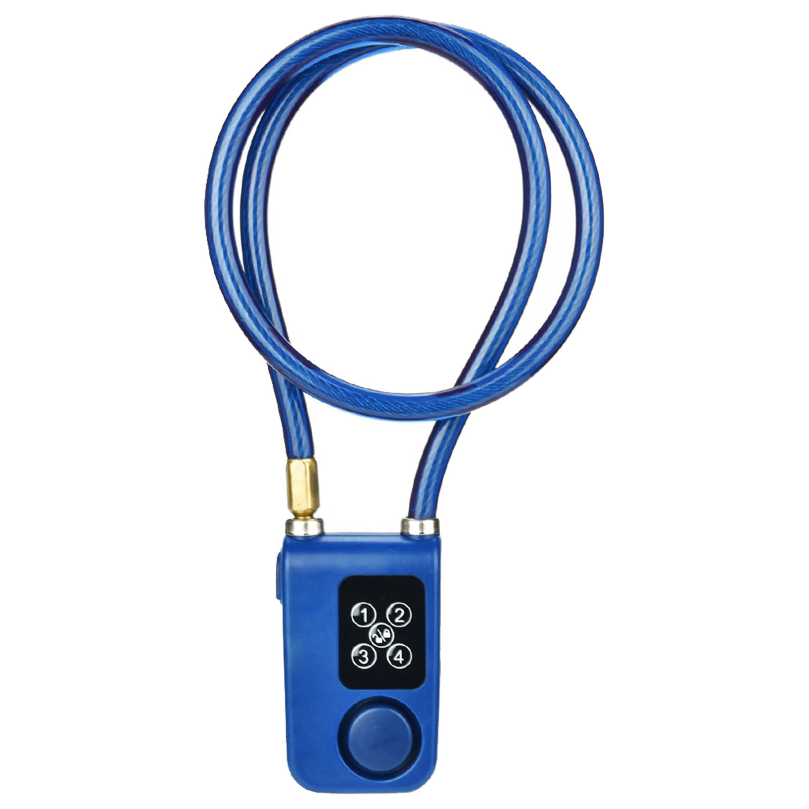 Nieyigj Y787 Smart Alarm Anti-Theft Combination Chain Lock for Bikes and Gates, Blue