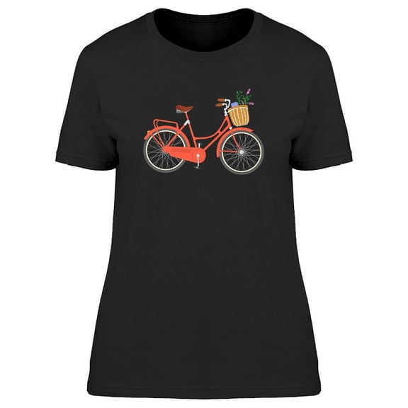 Vintage City Red Bicycle T-Shirt Women -Image by Shutterstock, Female x-Large