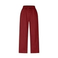 thumbnail image 5 of Zpanxa Women's Barrel Leg Sweatpants Solid Color Drawstring Elastic Waist Wide Fit Casual Lounge Pants with Pockets Athletic Comfort, 5 of 7
