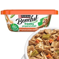 Purina Beneful Dog Food Freshly Prepared Meals Simmered Chicken Medley with Carrots Green Beans and Wild Rice, 10 oz, 8 Pack
