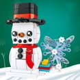thumbnail image 5 of Pueblo de invierno de santa claus, árbol de Navidad, muñeco de nieve, Brickheadz, bloques de construcción, juguetes de ladrillos, regalos, 2023, 5 of 5