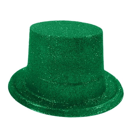 HuangHuanChen Unisex Top Hat Shiny Sequin Magician Victorian Hat Tuxedo Hat Dress Up Bowler Top Hats for Men Women Sequin Party Top Hats Disco Accessories